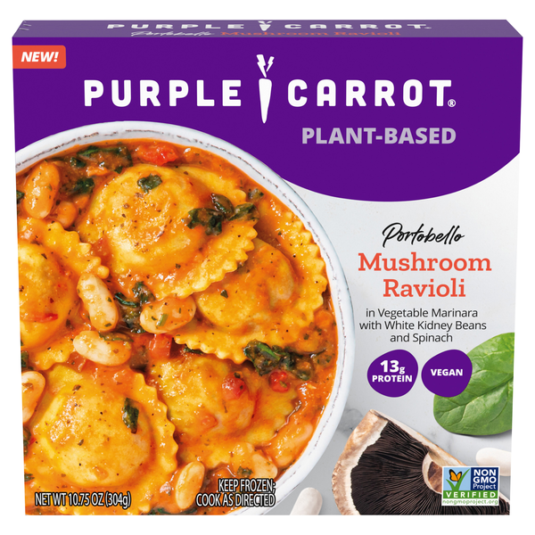 Purple Carrot Plant-Based Vegan Portobello Mushroom Ravioli Frozen Meal