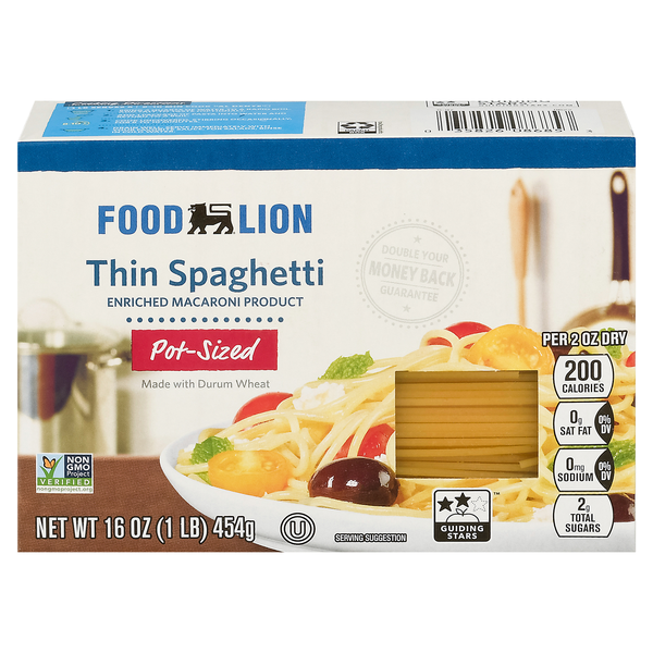 Food Lion Pot-Sized Thin Spaghetti Pasta