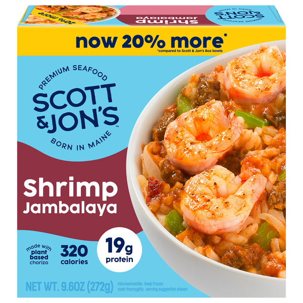 Save on Scott & Jon's Shrimp Jambalaya Rice Bowl Frozen Meal Order