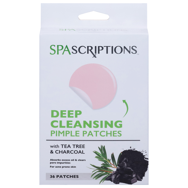 SpaScriptions Deep Cleansing Pimple Patches with Tea Tree & Charcoal