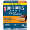CLIF Builders Gluten Free Chocolate Peanut Butter 20g Protein Bars - 12 ct