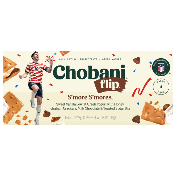 Chobani Flip Low Fat S'more S'mores Greek Yogurt Cups - 4 ct