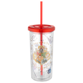 Silver Buffalo Hogwarts Straw Tumbler
