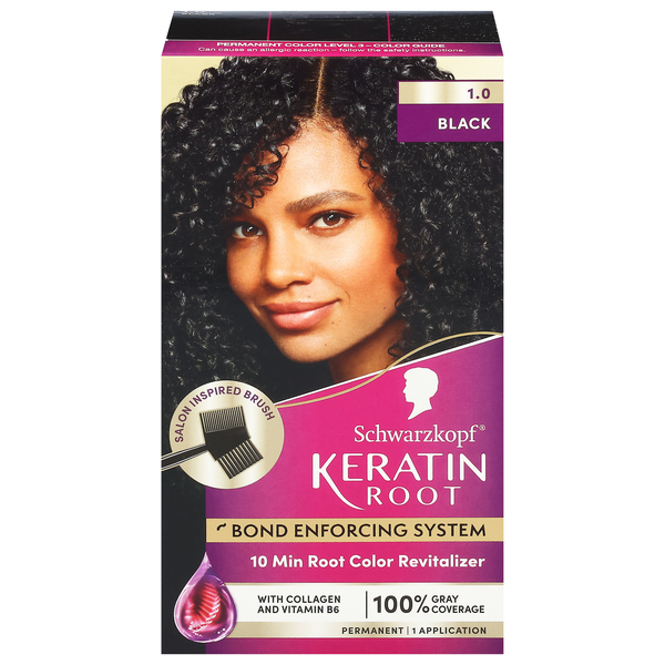 Save on Schwarzkopf Keratin Root Permanent Hair Color Black 1.0 Order ...