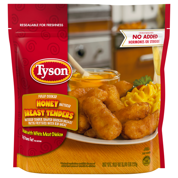 Save on Tyson Breaded Chicken Breast Tenders Honey Battered Fully