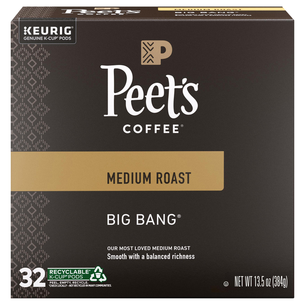 Peet's Coffee Big Bang Medium Roast K-Cup Coffee Pods