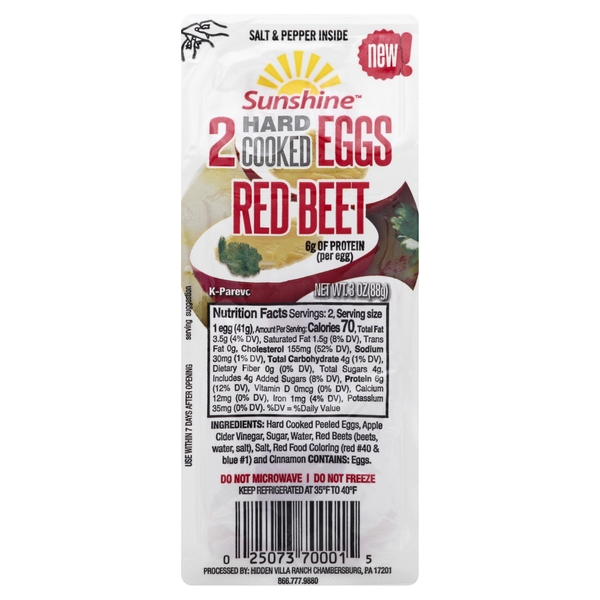 Save on Sunshine Red Beet Hard Cooked Eggs 2 ct Order Online Delivery