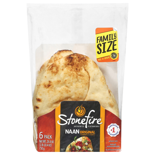 Stonefire Original Naan Bread - 6 ct