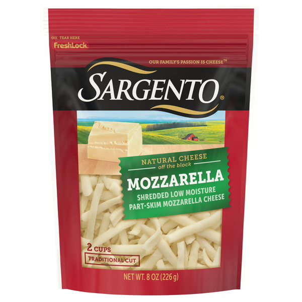 Sargento Off The Block Trad Cut Part-Skim Shredded Mozzarella Cheese