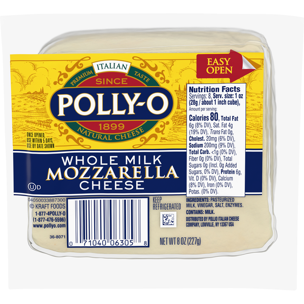Polly-O Natural Whole Milk Mozzarella Cheese Block
