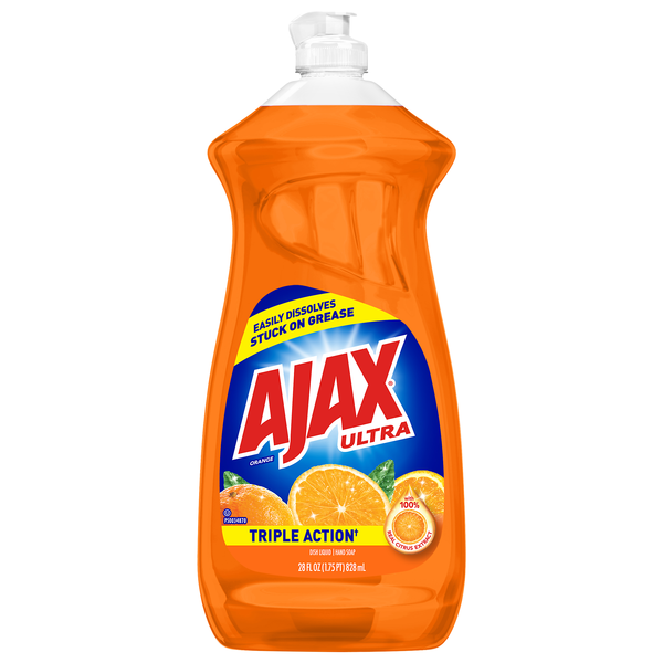 Ajax Ultra Triple Action Orange Liquid Dish Soap