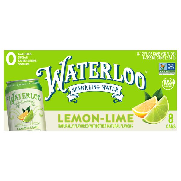 Save on Waterloo LemonLime Sparkling Water 8 pk Order Online