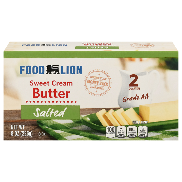 Food Lion Salted Sweet Cream Butter Sticks - 2 ct