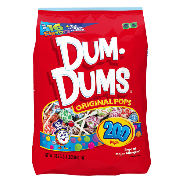 Dum Dums Original Mix Lollipops Candy - 200 ct