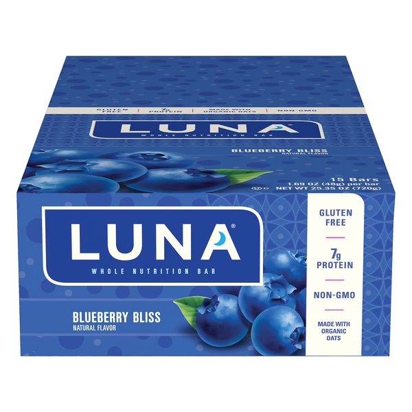 Save on LUNA Whole Nutrition Bar Blueberry Bliss Gluten Free 15 ct