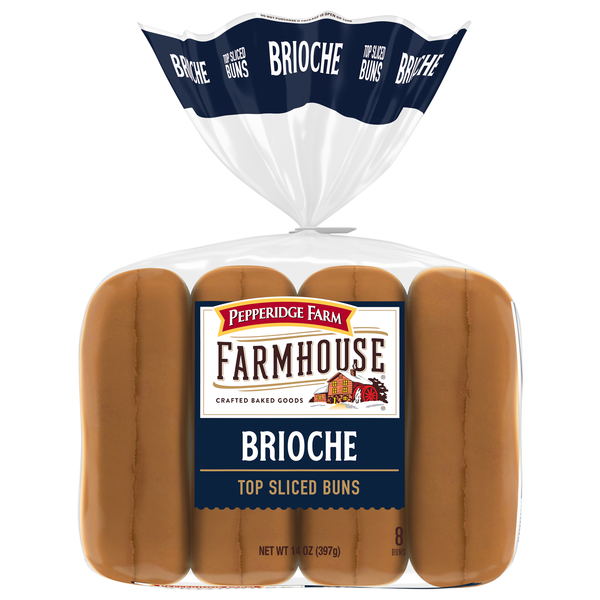 Pepperidge Farm Farmhouse Brioche Top Sliced Hot Dog Buns - 8 ct