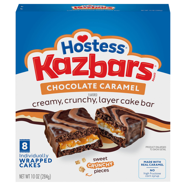 Hostess Kazbars Mini Bar Chocolate Caramel - 8 ct