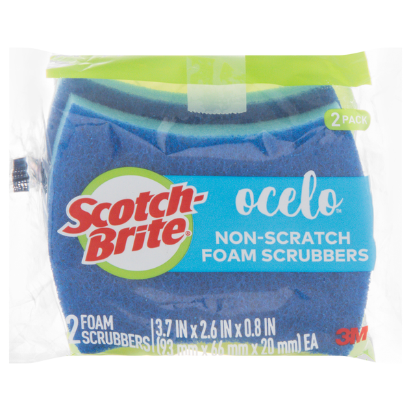 Scotch-Brite Ocelo Non-Scratch Foam Scrubbers