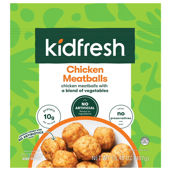 Kidfresh Chicken Meatballs with a Blend of Vegetables Frozen