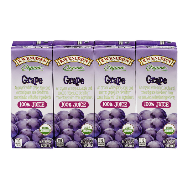 Save on R.W. Knudsen Family 100 Grape Juice Boxes Organic 4 pk Order