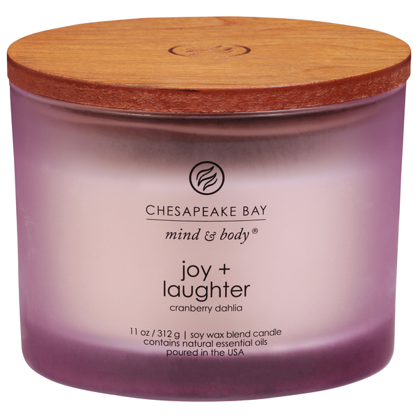Chesapeake Bay Mind & Body Joy + Laughter Cranberry Dahlia Candle