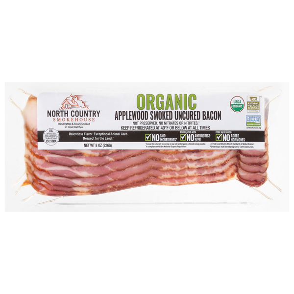 North Country Smokehouse Organic Applewood Smoked Uncured Bacon Sliced