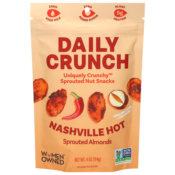 Daily Crunch Nashville Hot Sprouted Almonds