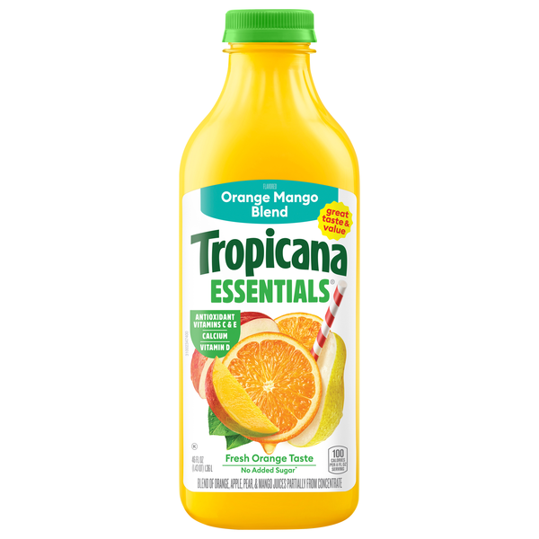 Tropicana Essentials Orange Mango Juice Blend Refrigerated