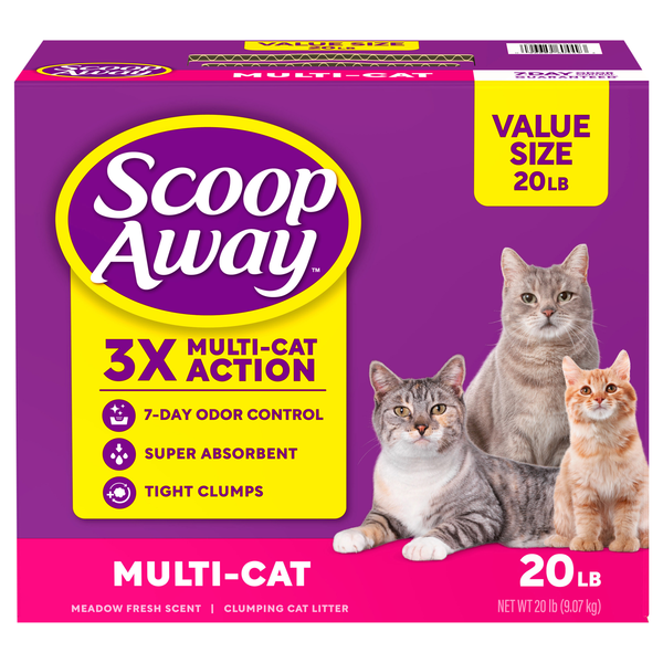Scoop Away Meadow Fresh Scent Dust Free Multi-Cat Clumping Litter