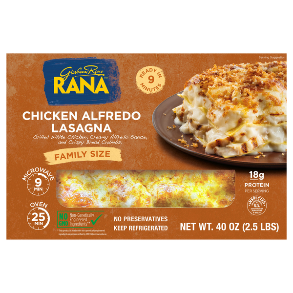 Giovanni Rana Chicken Alfredo Lasagna Family Size Fresh