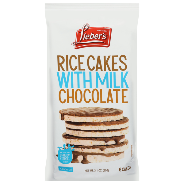 Lieber's Rice Cakes with Milk Chocolate - 6 ct