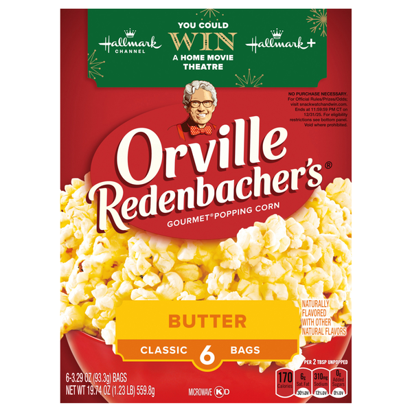 Orville Redenbacher's Butter Classic Bags Microwave Popcorn - 6 ct