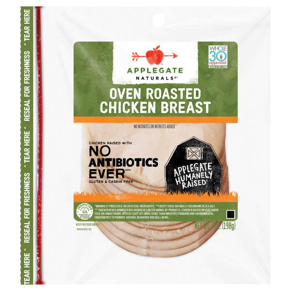 Applegate Naturals Antibiotic Free Oven Roasted Chicken Breast Sliced