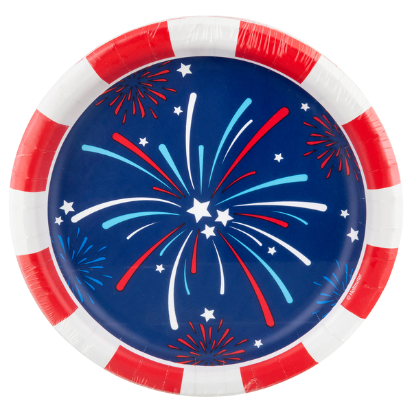 Smart Living Patriotic Lunch Plates Fireworks