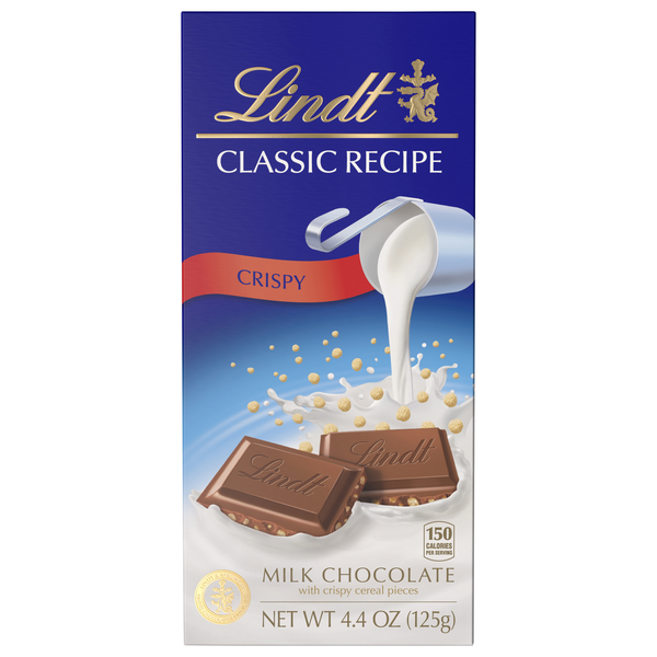 Lindt Classic Recipe Crispy Milk Chocolate Candy Bar