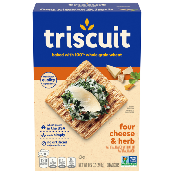 Triscuit Four Cheese & Herb Whole Grain Wheat Crackers