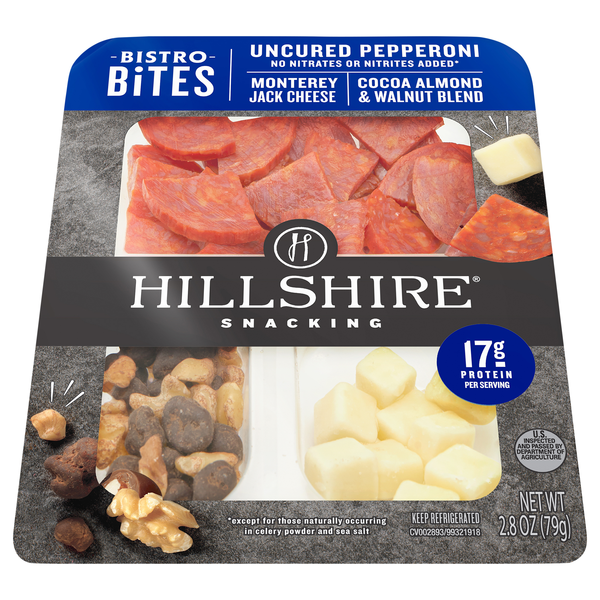 Hillshire Snacking Bistro Bites Uncured Pepperoni Monterey Jack Cheese