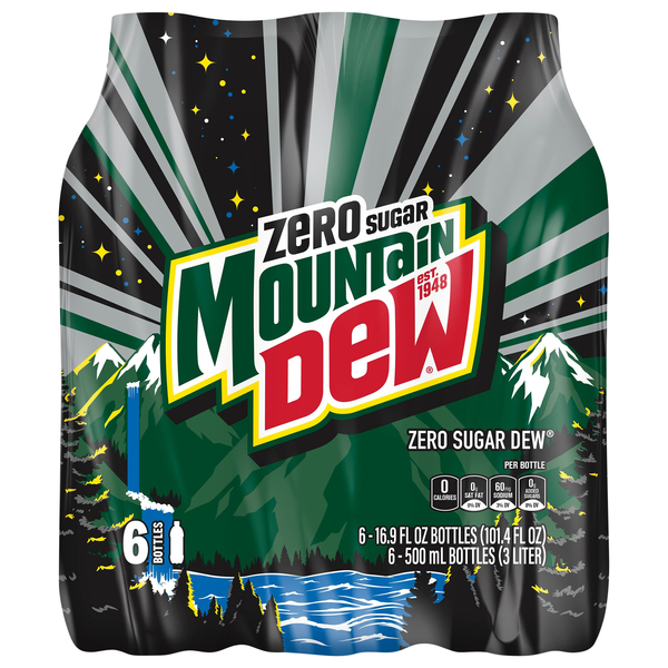 Mtn Dew Zero Sugar Soda - 6 pk