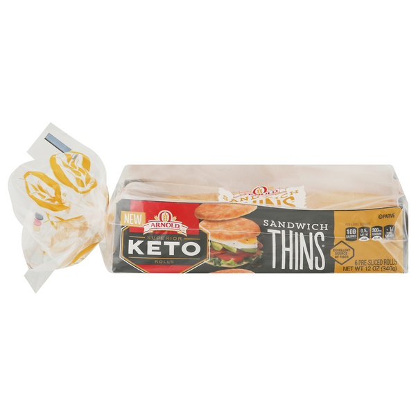 Save on Arnold Keto Superior Rolls Sandwich Thins 6 ct Order Online