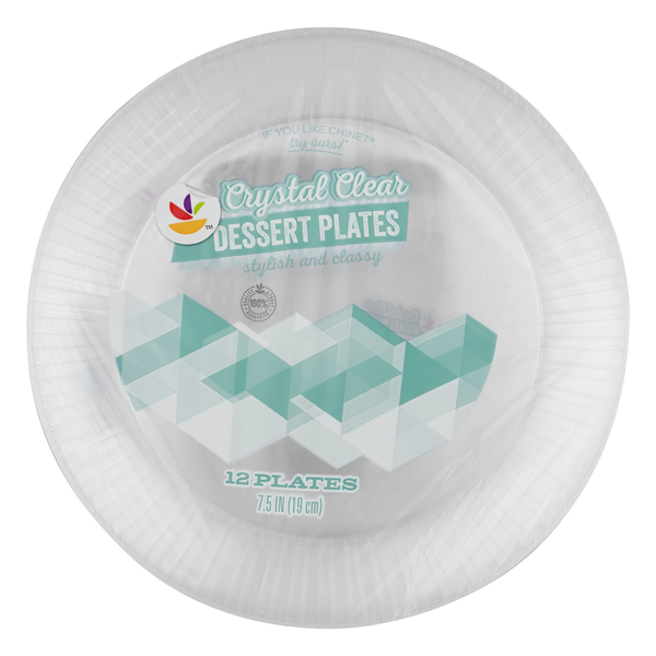 Save on Our Brand Crystal Clear Plastic Dessert Plates 7 Inch Order