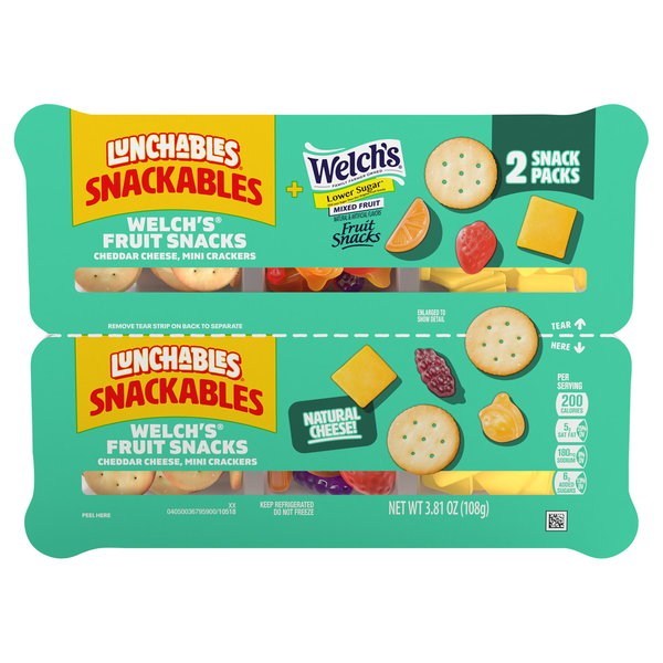 Lunchables Snackables Cheddar Cheese & Mini Crackers Snack - 2 ct