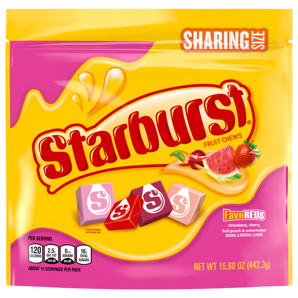 Starburst FaveREDS Fruit Chews Candy Sharing Size