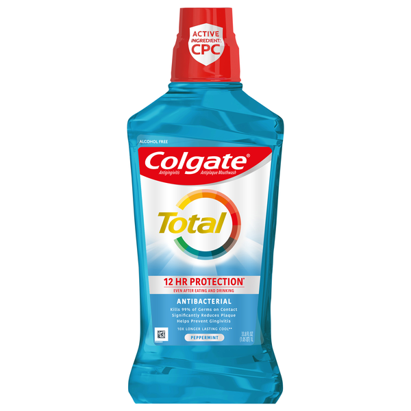 Colgate Total Antibacterial Mouthwash Peppermint