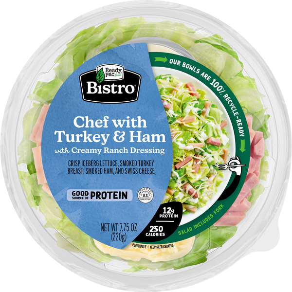 Ready Pac Bistro Chef Salad Bowl with Turkey & Ham
