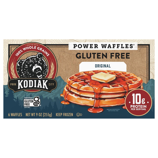 Kodiak Gluten Free Frontier Oat Power Waffles - 6 ct