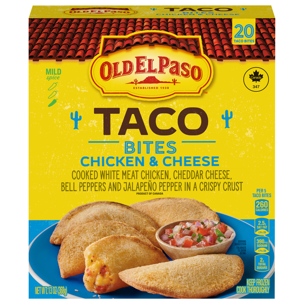 Old El Paso Chicken & Cheese Taco Bites - 20 ct Frozen