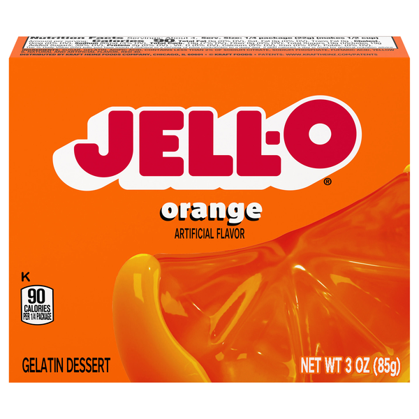 Jell-O Orange Flavored Gelatin Dessert Mix