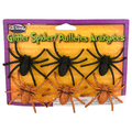 Fun World Glitter Spiders Black & Orange