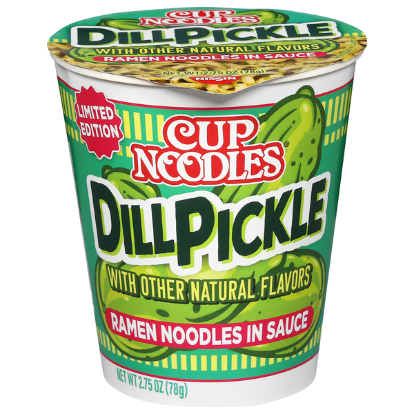 Nissin Cup Noodles Dill Pickle Ramen in Sauce