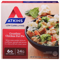 Atkins Low Carb Crustless Chicken Pot Pie 24g Protein Frozen Meal